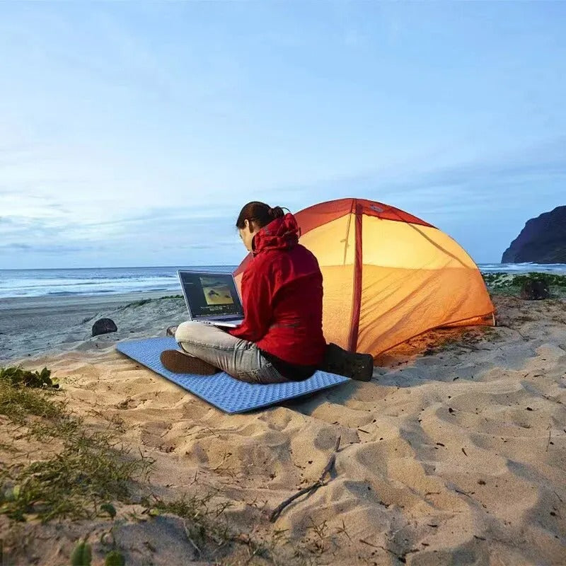 Matelas Camping - PortableCampingMat™ - Bleu